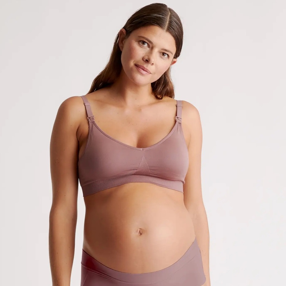 Maternity Seamless Nursing Bra in Twilight - Quince Small